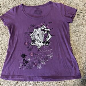 Jack and Sally women’s tee Disney size L purple